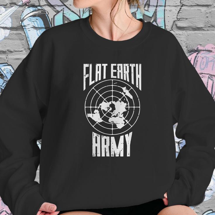 Flat Earth Army Vintage Conspiracy Theory Earthers Gift Sweatshirt Gifts for Her