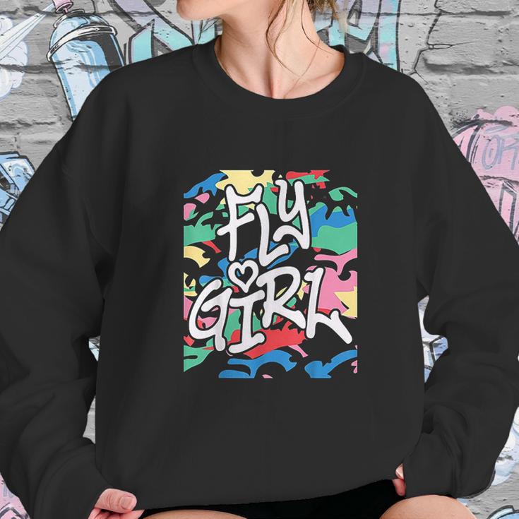 Fly Girl 80S 90S Old School Camo Bgirl Hip Hop Sweatshirt Gifts for Her