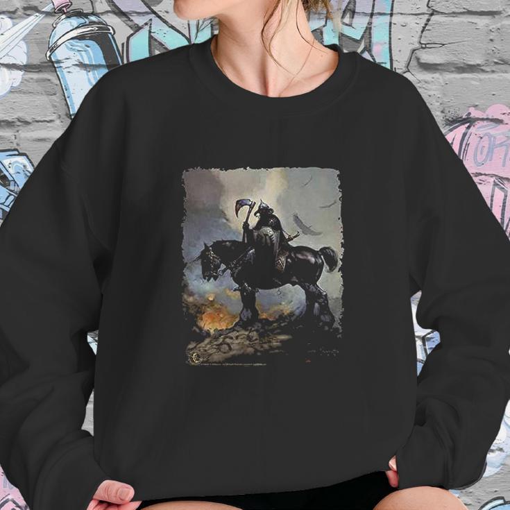 Frank Frazetta Art Death Dealer Barbarian Horror Graphic Sweatshirt Gifts for Her