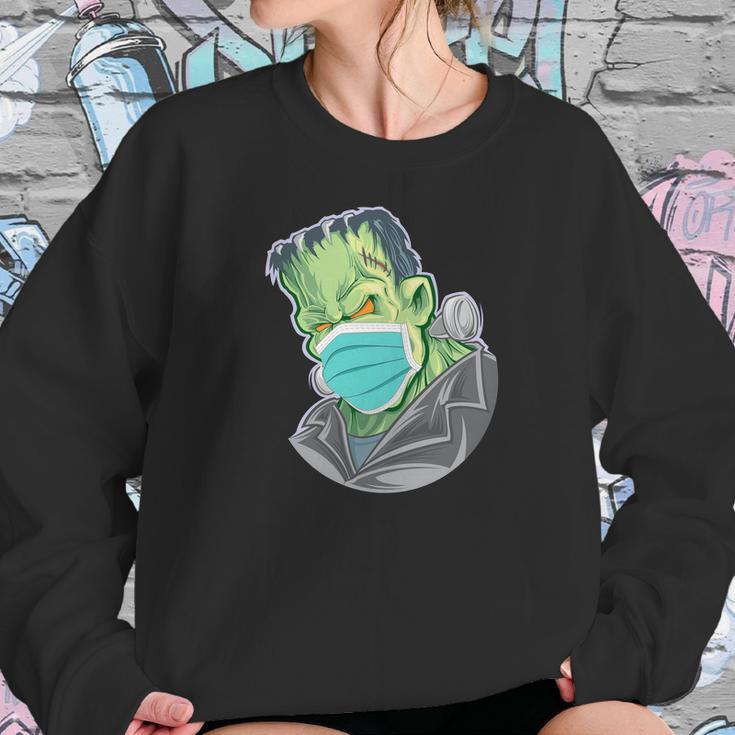 Frankenstein Pandemic Virus Mask Sweatshirt Gifts for Her