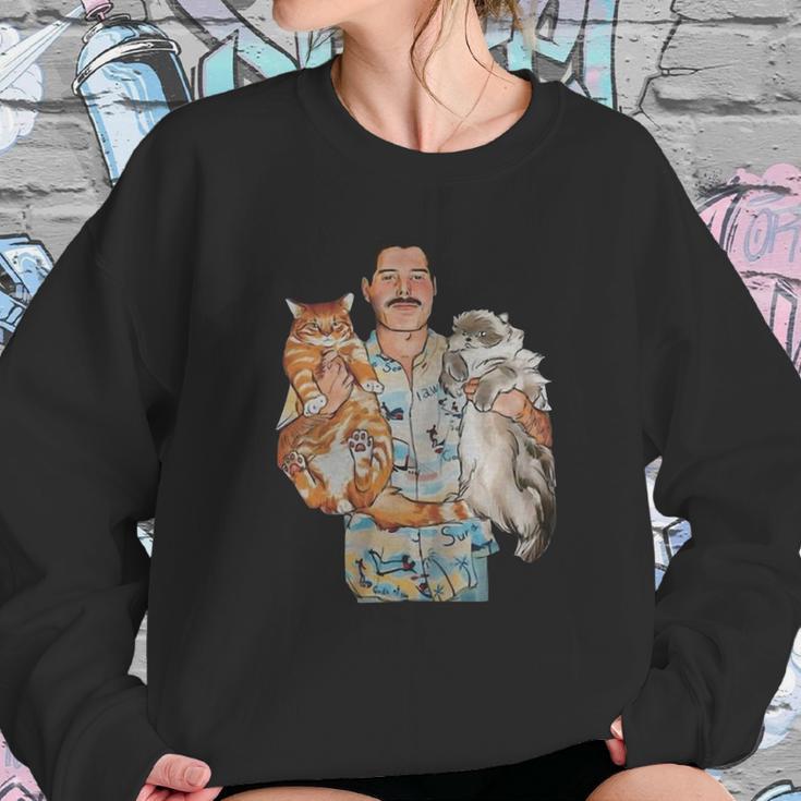 Freddie Mercury Hug Cats Sweatshirt Gifts for Her