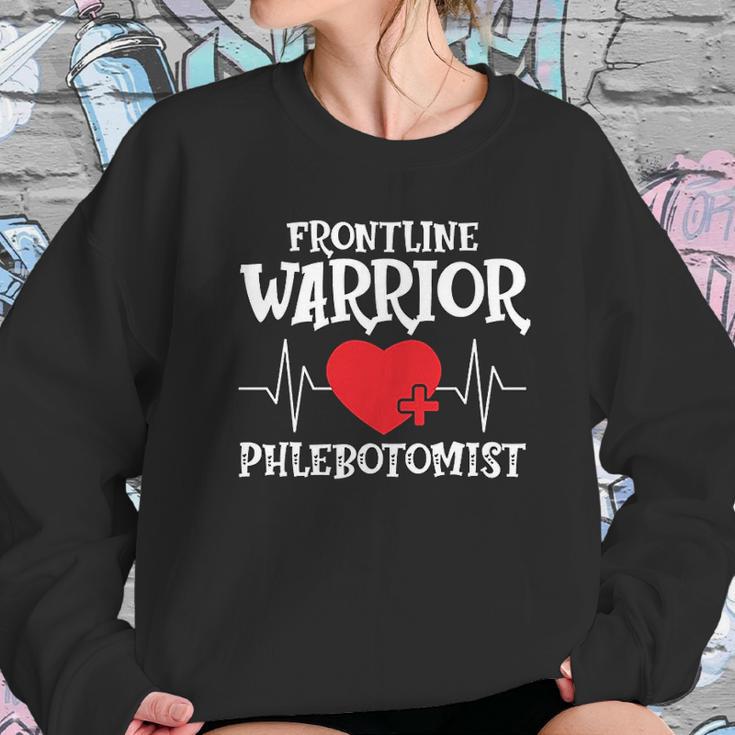 Frontline Warrior Phlebotomist Sweatshirt Gifts for Her