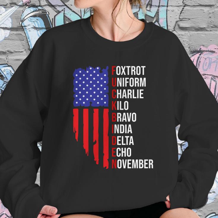 Fuck Biden Shirt Foxtrot Uniform Charlie Anti Joe Biden Sweatshirt Gifts for Her