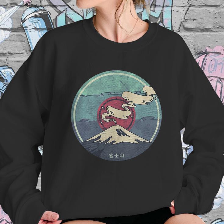 Fuji Volcano Classic Retro Sweatshirt Gifts for Her