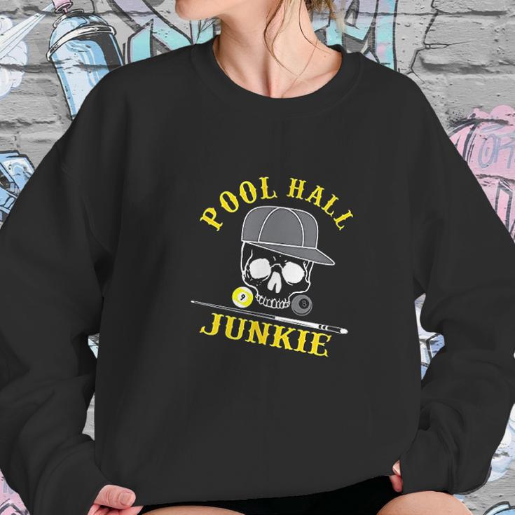 Funny Billiard Pool Hall Junkie Sweatshirt Gifts for Her