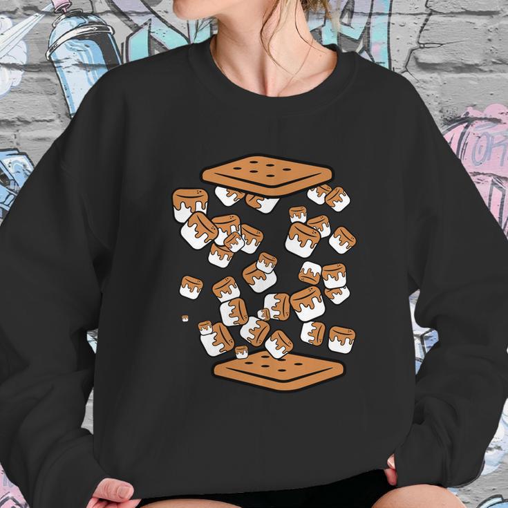 Funny Camping Marshmallows And Crackers Smores Campfire Gift Sweatshirt Gifts for Her