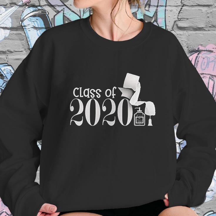 Funny Class Of 2020 Graduation With Toilet Paper And Hand Sanitizer Seniors 2020 Sweatshirt Gifts for Her