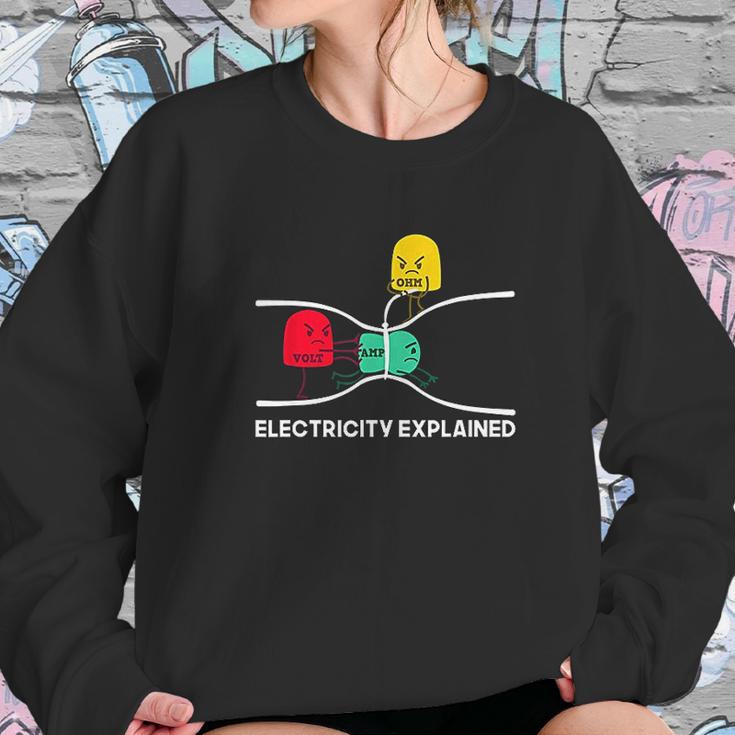 Funny Electricity Explained Sweatshirt Gifts for Her