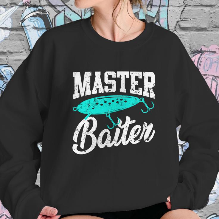 Funny Fishermen Gifts Adult Humor Fishing Tees Master Baiter Sweatshirt Gifts for Her