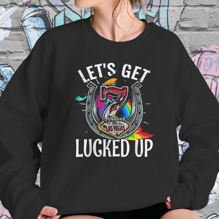 Funny Las Vegas Nv Souvenir Lucked Up Gambling Lucky Gift Sweatshirt Gifts for Her