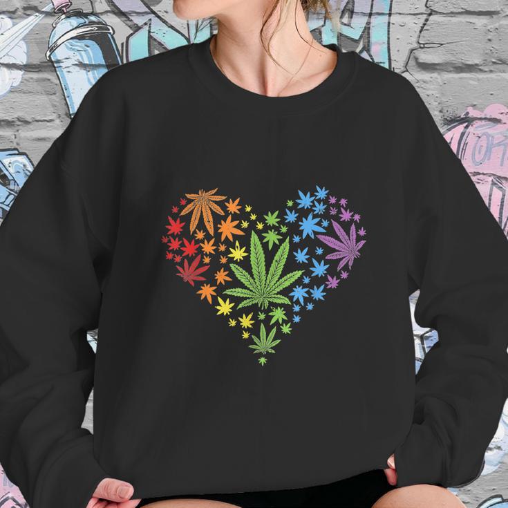 Funny Marijuana Heart Lgbt Gay Pride Month Graphic Design Printed Casual Daily Basic Sweatshirt Gifts for Her