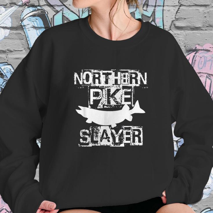 Funny Northern Pike Graphic Fish Freshwater Fishing Gift Sweatshirt Gifts for Her