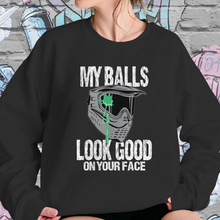 Funny Paintball Player Shooting Game Gift Kids Gift Sweatshirt Gifts for Her