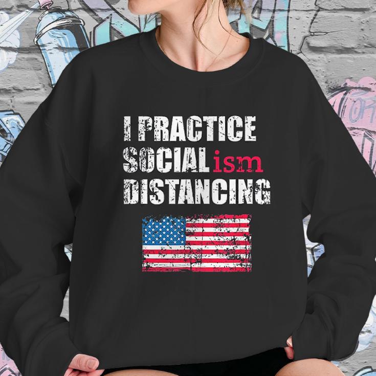 Funny Political Social Distancing Socialist Sweatshirt Gifts for Her