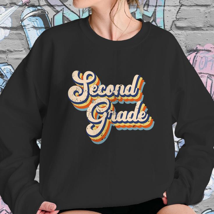 Funny Retro Second Grade Logo Sweatshirt Gifts for Her