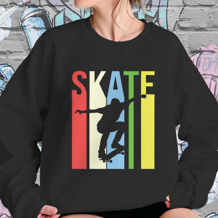 Funny Retro Skate Logo Sweatshirt Gifts for Her