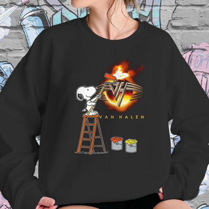 Funny Snoopys Painting The Picture- Van Hallen Sweatshirt Gifts for Her