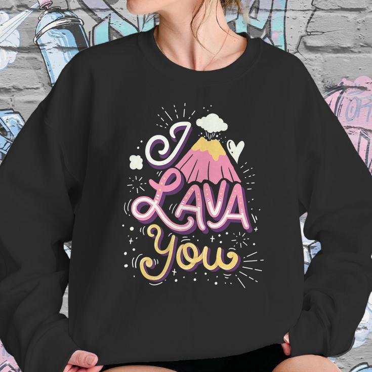 Funny Valentines Day I Lava You Pun Gift Sweatshirt Gifts for Her