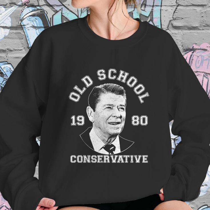 Funny Vintage Ronald Reagan Old School Conservative Sweatshirt Gifts for Her