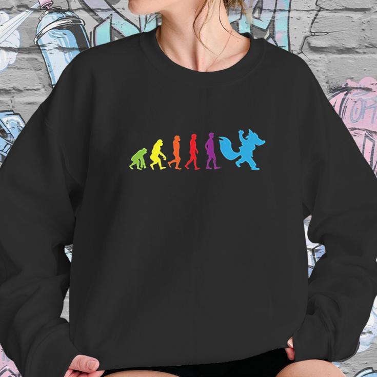 Furry Human Evolution Tshirt Furries Tail Ears Cosplay Sweatshirt Gifts for Her