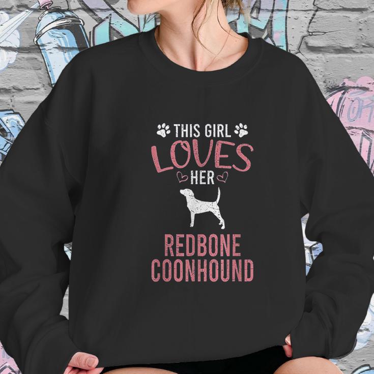 This Girl Loves Her Redbone Coonhound Dog Lover Sweatshirt Gifts for Her