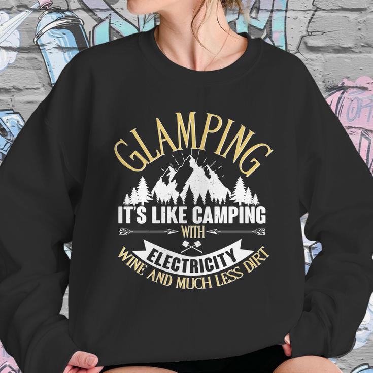 Glamping Its Like Camping With Electricity Sweatshirt Gifts for Her