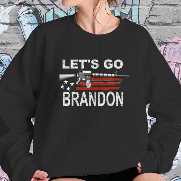 Lets Go Brandon Ar15 Stars And Stripes Sweatshirt Gifts for Her