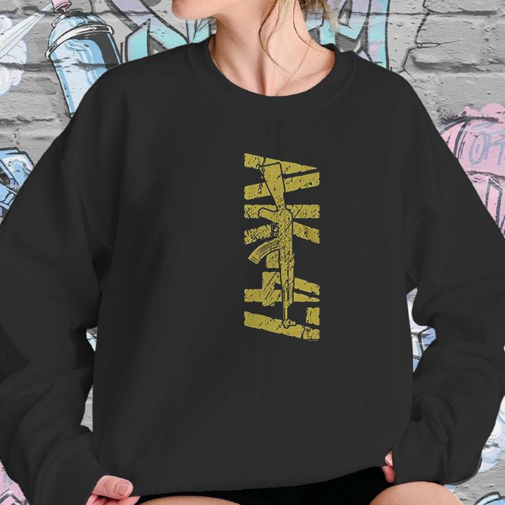 Gold Ak-47 2Nd Amendment Sweatshirt Gifts for Her