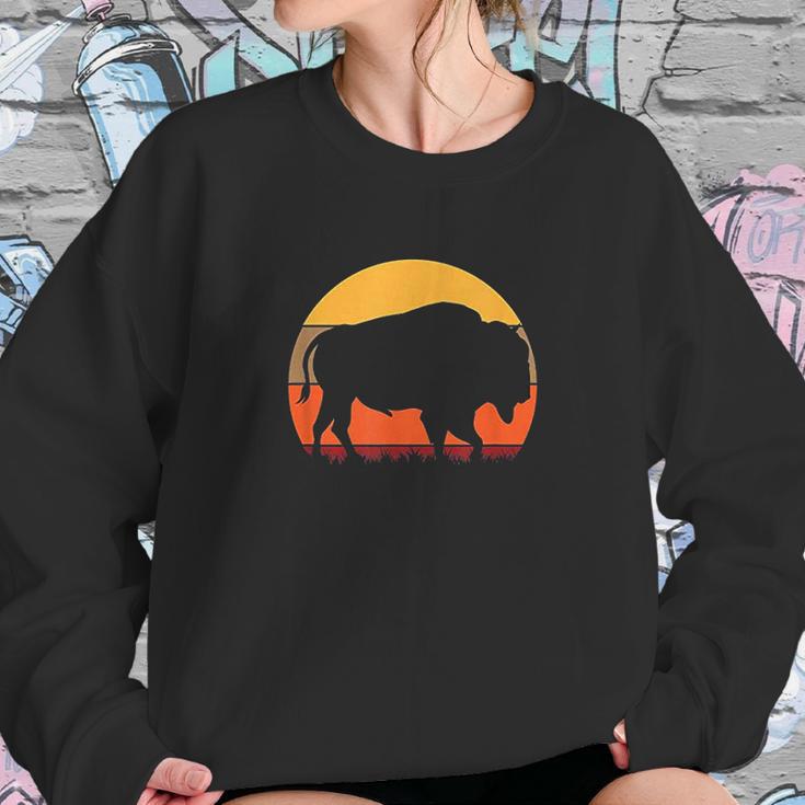 Great American Buffalo With A Vintage Sweatshirt Gifts for Her