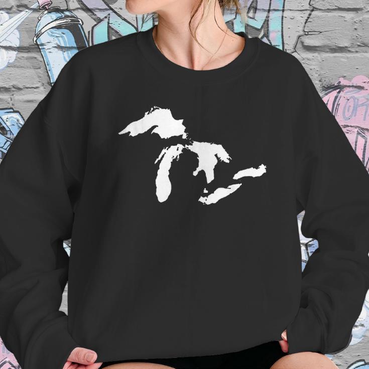 Great Lakes Detroit Michigan Sweatshirt Gifts for Her