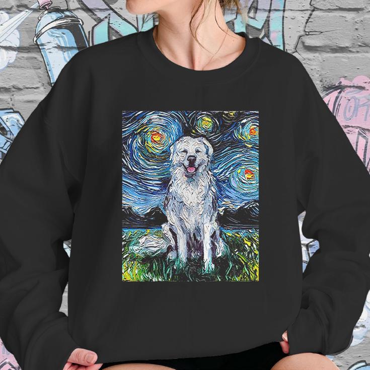 Great Pyrenees Full Version Starry Night Dog Art Sweatshirt Gifts for Her