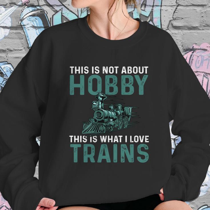 Great Train Lover Design Steam Locomotive Trainspotting Meaningful Gift Sweatshirt Gifts for Her