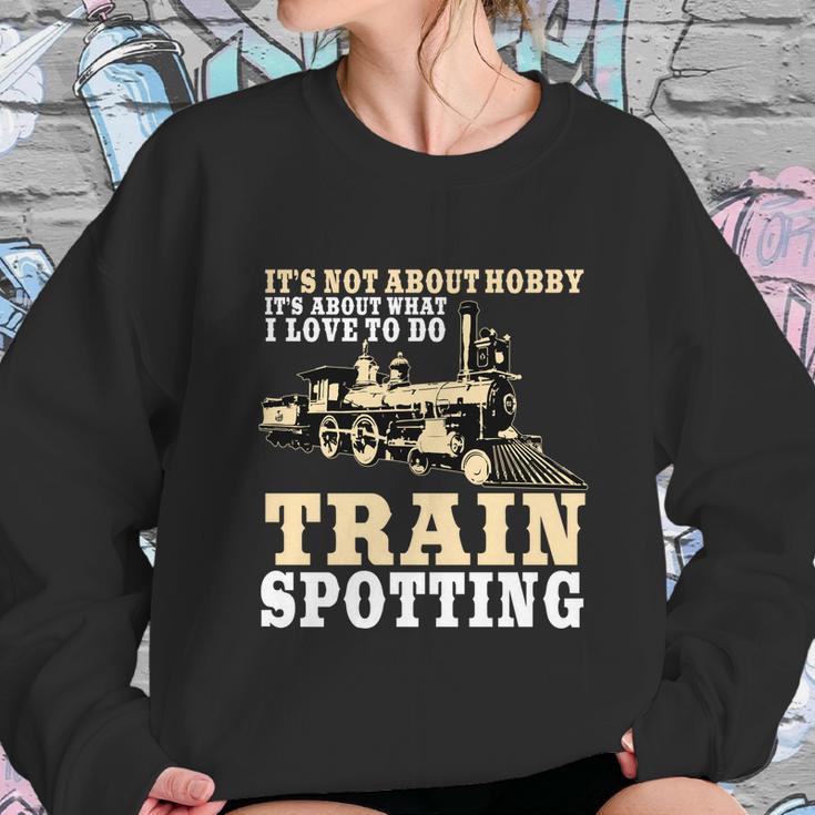 Great Trainspotter Saying Trainspotting Steam Locomotive Gift Graphic Design Printed Casual Daily Basic Sweatshirt Gifts for Her