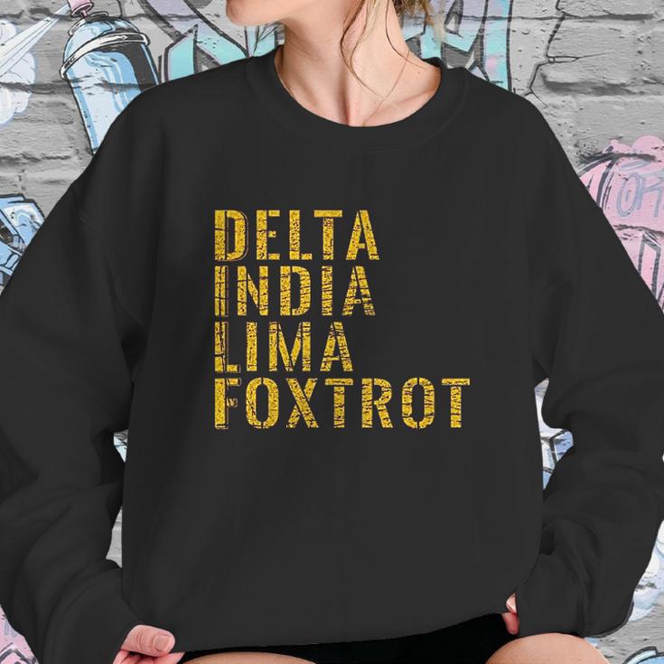 Grunt Style Delta India Lima Foxtrot Mens Maroon Sweatshirt Gifts for Her