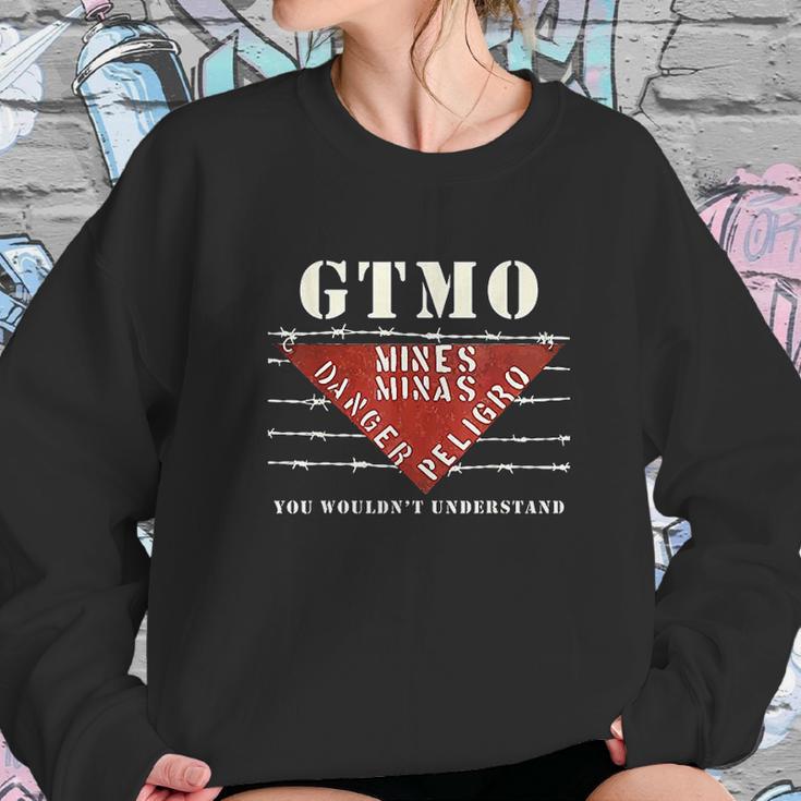 Gtmo Land Mine Barbed Wire Sign Guantanamo Bay Cuba Sweatshirt Gifts for Her