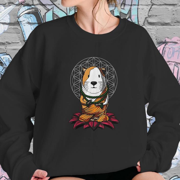 Guinea Pig Zen Yoga Meditation Cavy Sacred Geometry Sweatshirt Gifts for Her