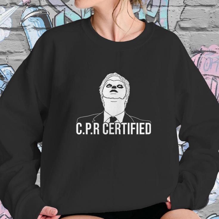 Haase Unlimited Cpr Certified Dwight Dummy Face Ladies Sweatshirt Gifts for Her