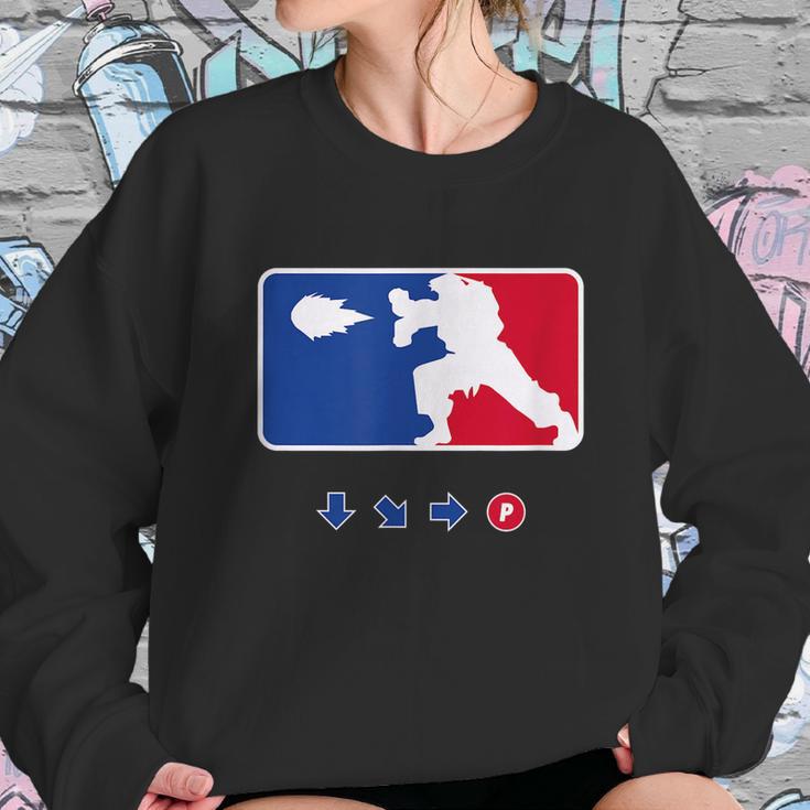 Hadouken Fighting Sports League Funny Arcade Gamer Sweatshirt Gifts for Her