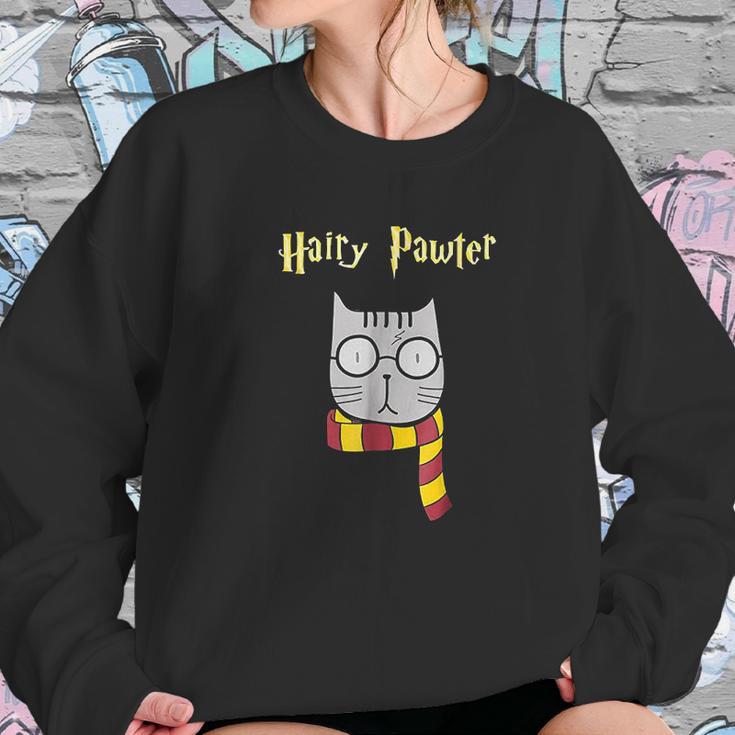 Hairy Pawter Funny Cute Magic Cat With Glasses Gift Sweatshirt Gifts for Her