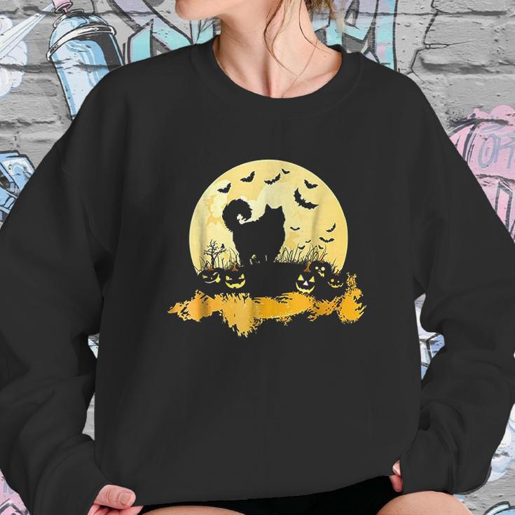 Halloween Ragdoll Cat Pumpkin Moonlight Bats Sweatshirt Gifts for Her