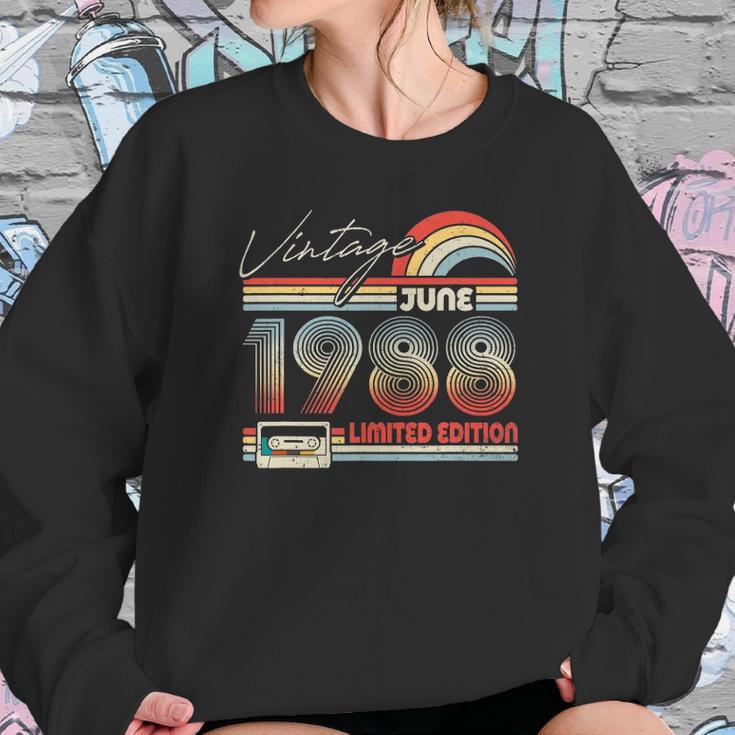 Happy 33Rd Birthday Vintage June 1988 33 Years Old Sweatshirt Gifts for Her