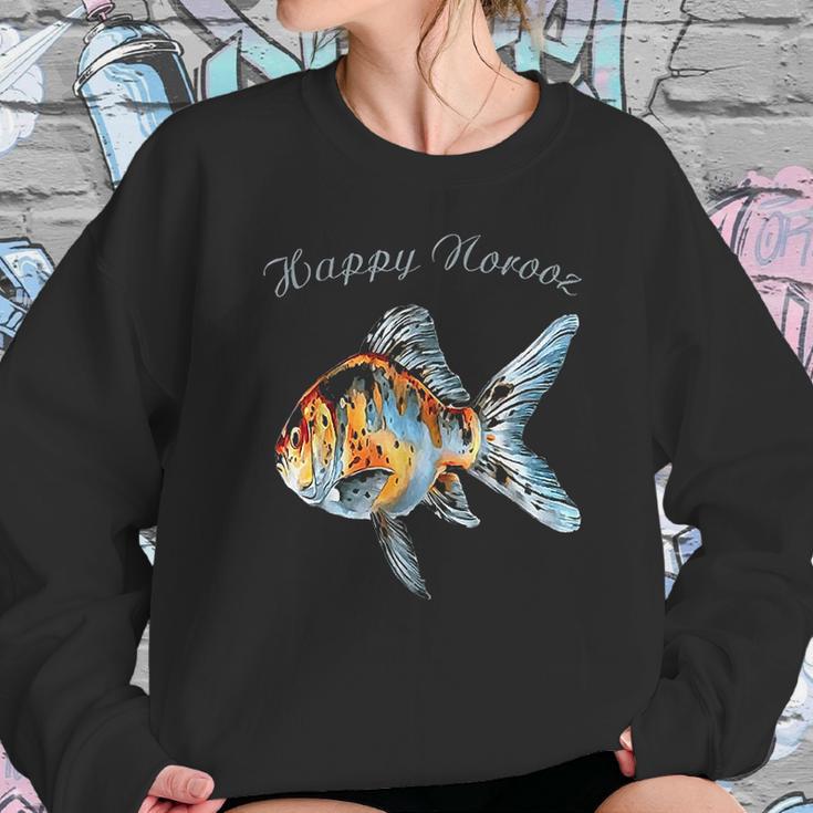 Happy Norooz Shubunkin Goldfish Persian New Year Sweatshirt Gifts for Her