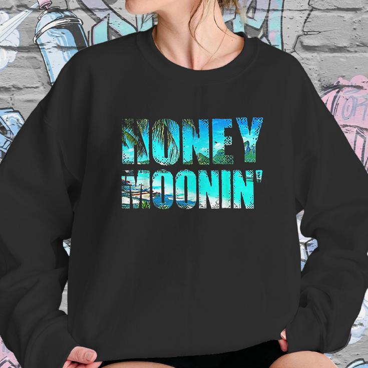 Honeymoonin Honeymoon Bride Groom Just Married Sweatshirt Gifts for Her