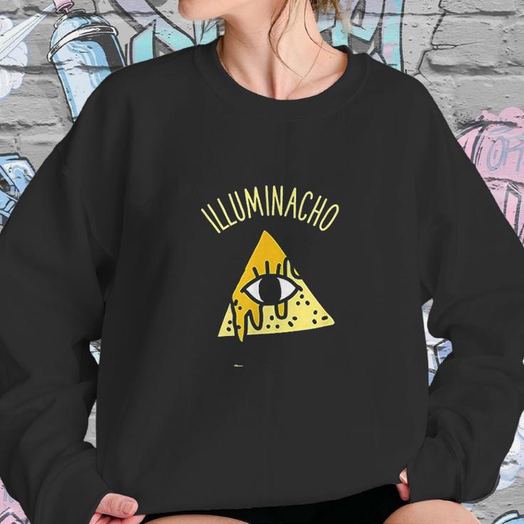 Illuminacho Funny All Seeing Eye Conspiracy Theory Sweatshirt Gifts for Her