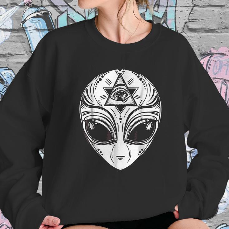 Illuminati Alien Occult Mason All Seeing Eye Sweatshirt Gifts for Her