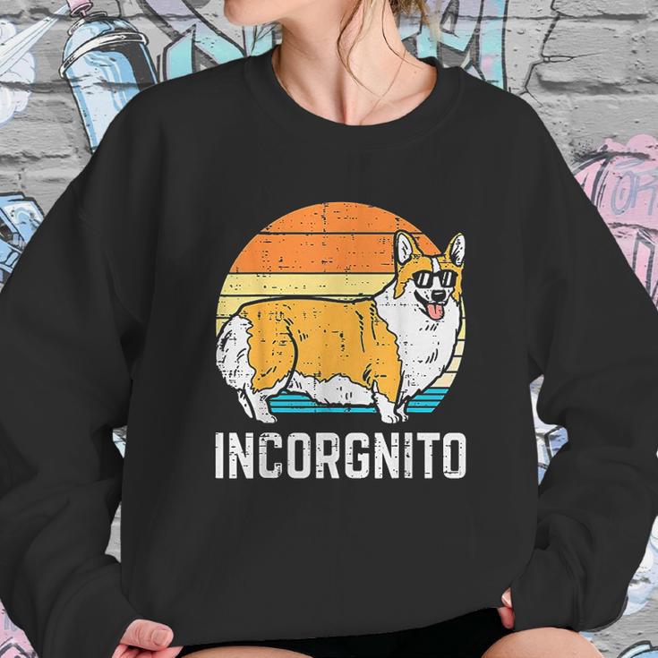 Incorgnito Welsh Corgi Sunset Retro Pet Dog Lover Owner Gift Sweatshirt Gifts for Her