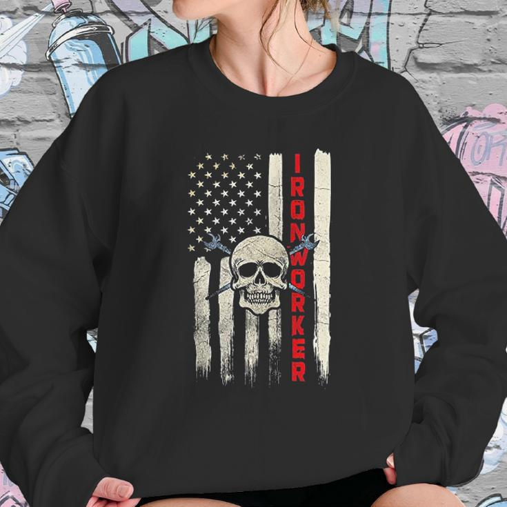 Ironworker Union Gift Design On Back Sweatshirt Gifts for Her