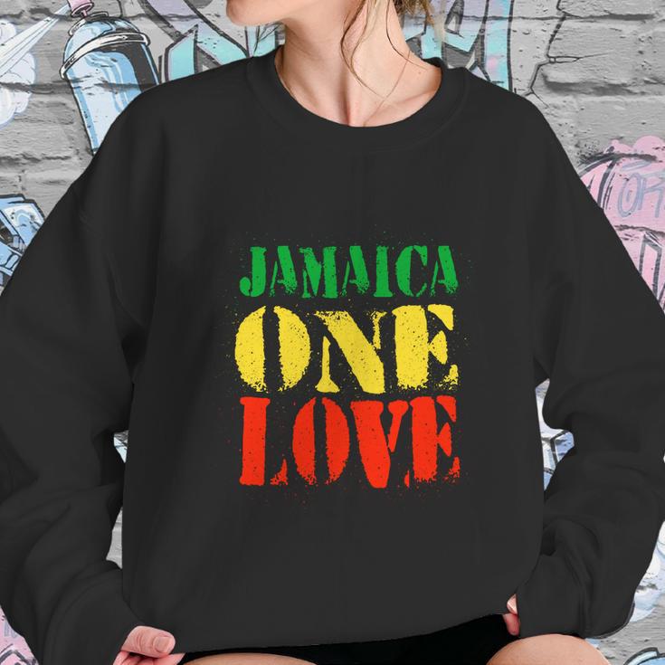 Jamaica One Love Unisex Great Gift Rasta Colors Reggae Sweatshirt Gifts for Her