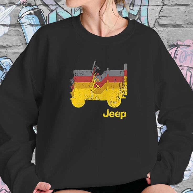 Jeep Willys Repeating Sweatshirt Gifts for Her