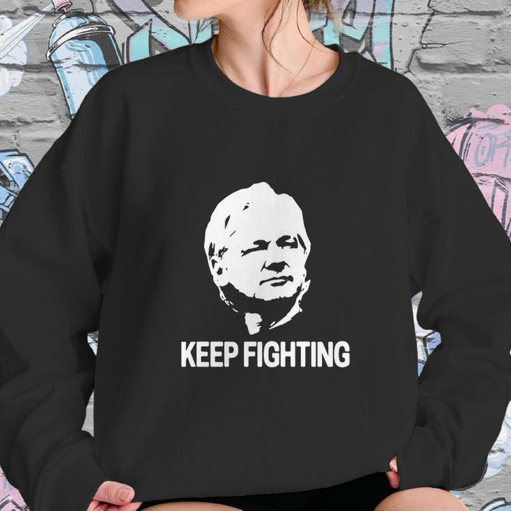 Julian Assange Keep Fighting Sweatshirt Gifts for Her